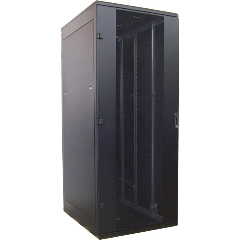 Rack de podea 19" Triton 27U 600x1000mm usa fata metal perforat panouri laterale/spate detasabile sectiuni pentru ventilatie activa, sectiuni acces cabluri sus/jos/spate IP20 negru