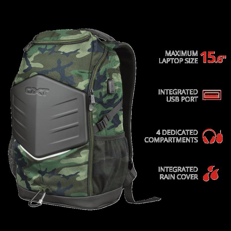 Rucsac Trust GXT 1255 Outlaw Gaming Backpack 15.6" Camo