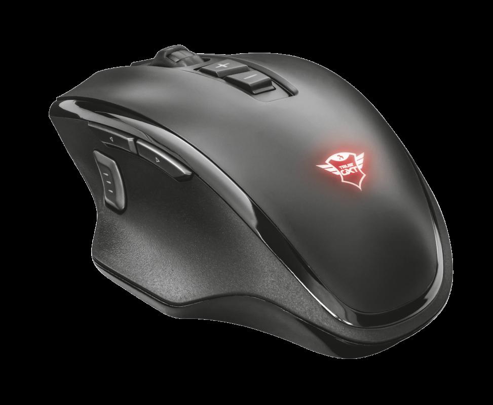 Mouse Trust GXT 140 Manx, Rechargeable Wireless, negru