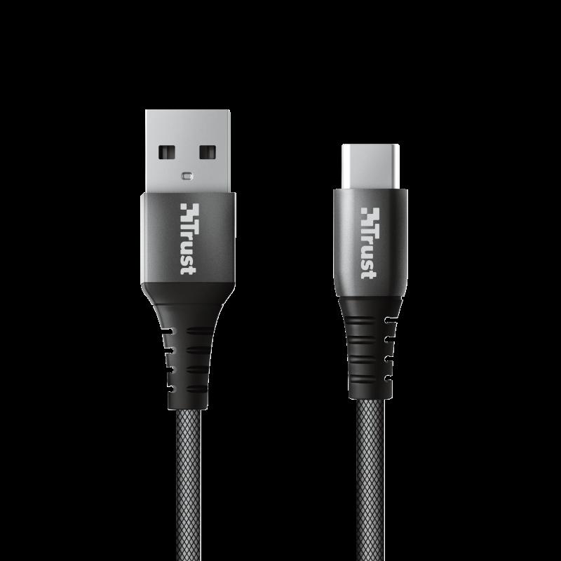 Cablu incarcare Trust Keyla Extra-Strong, USB To USB-C, 1m, negru