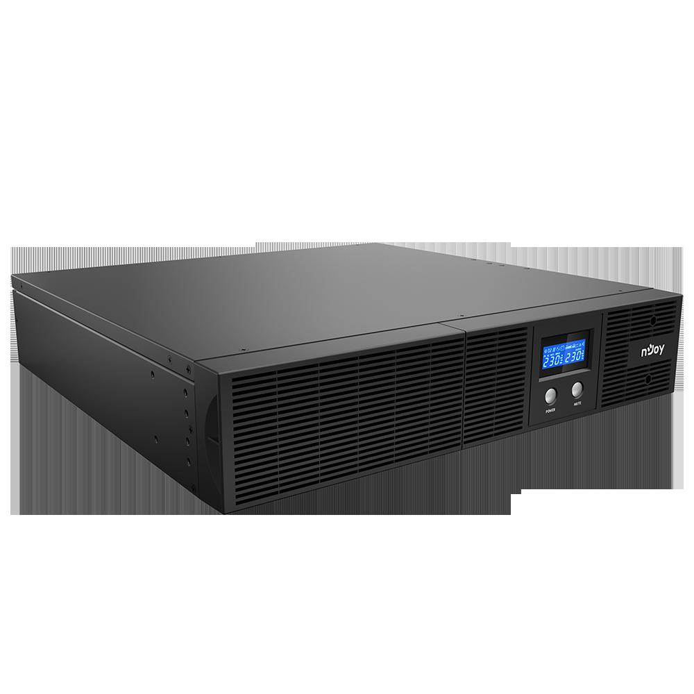 UPS nJoy Argus 3000, 3000VA/1800W, LCD Display, 8 IEC C13 cu Protectie, Management, Reglaj Automat al Tensiunii, iesire sinusoidala pura, rack 2U