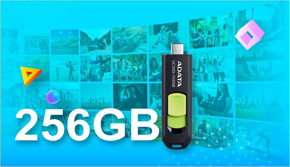 Memorie USB Flash Drive Adata 256GB, UC300, USB Type-C, Black