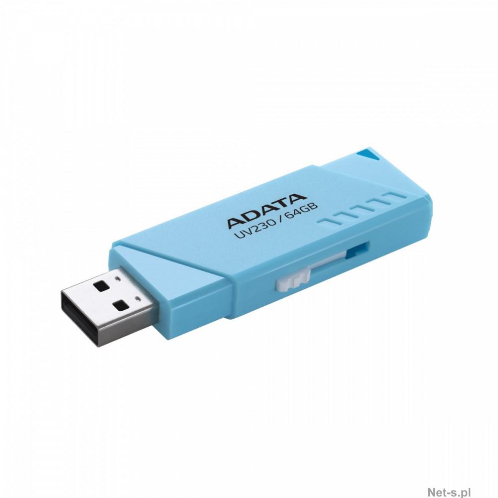 Memorie USB Flash Drive Adata UV230, 64GB, USB-A 2.0, blue