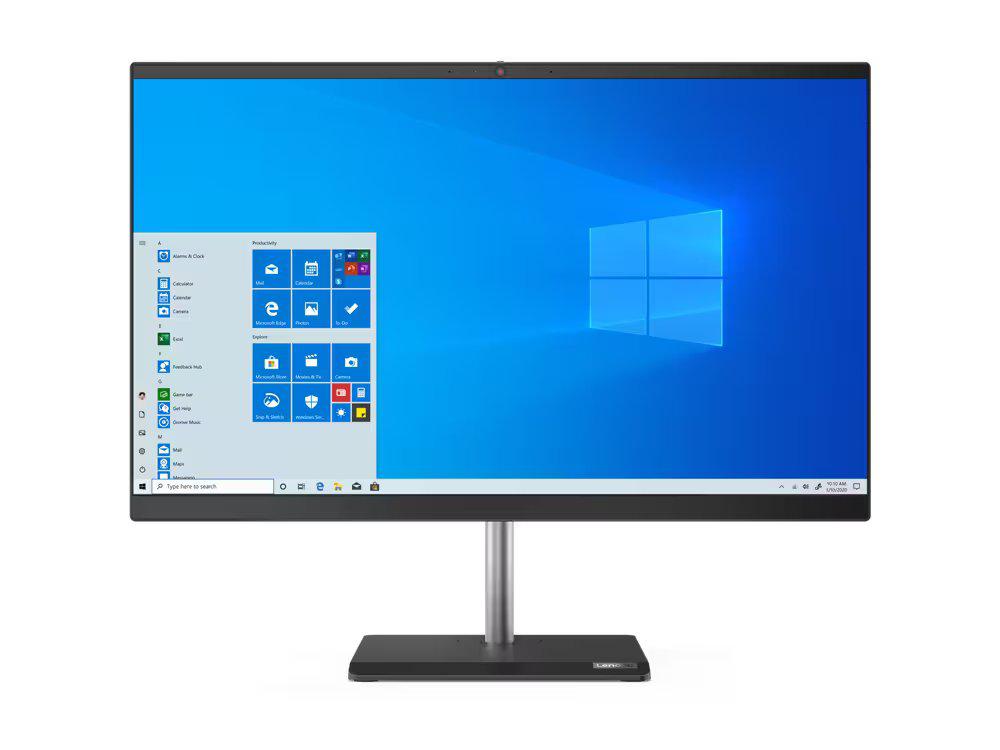 All-in-One Lenovo V50a-24IMB, 23.8" FHD (1920x1080) IPS Anti-glare 250nits, 72% Gamut, Intel® Core™ i5-10400T (6C / 12T, 2.0 / 3.6GHz, 12MB), 1x 8GB SO-DIMM DDR4-2666, Two DDR4 SO-DIMM slots, dual-channel capable, Up to 32GB DDR4-2666, 512GB SSD M.2 2242 PCIe® NVMe®, Video: Integrated Intel® UHD