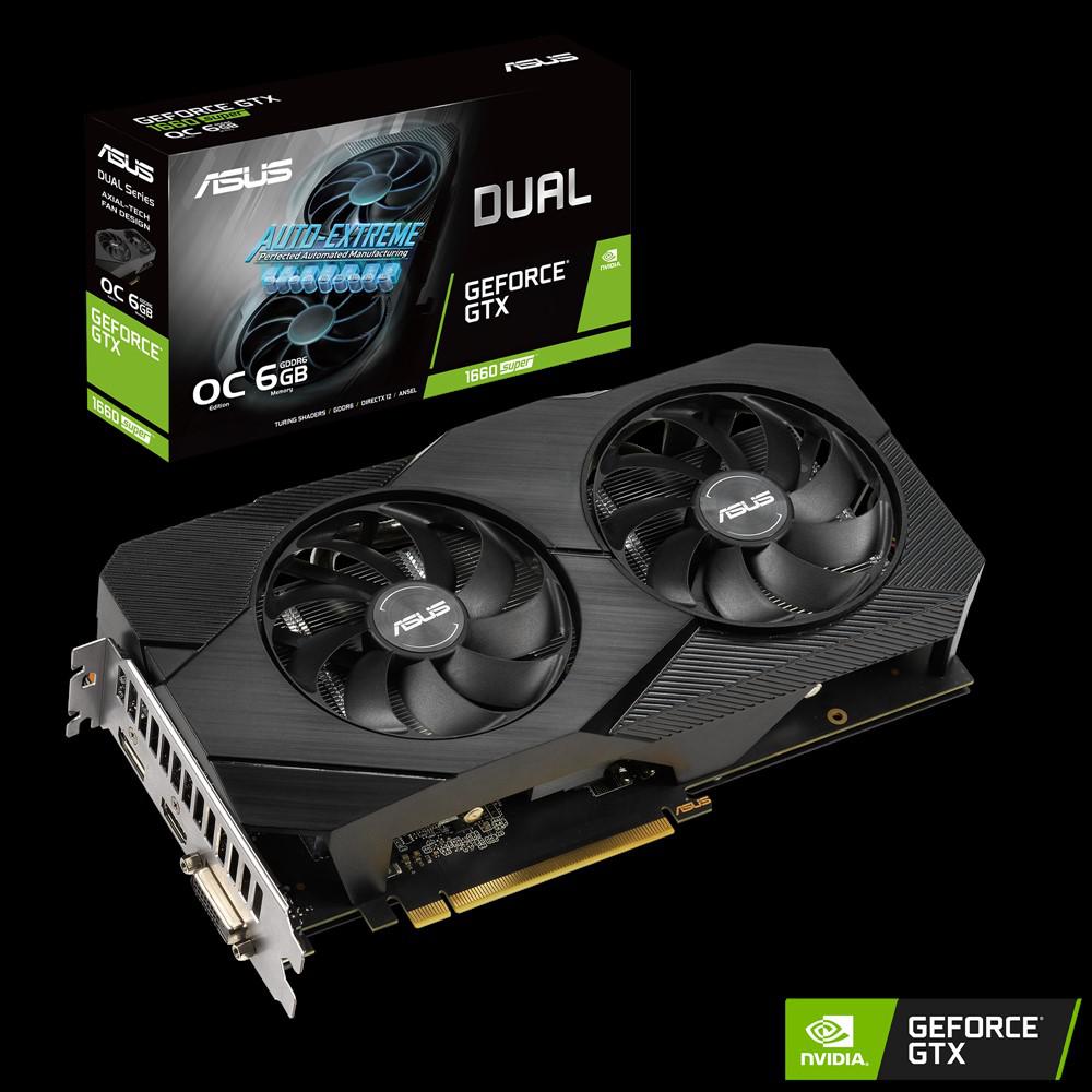 Placa video ASUS Dual GeForce GTX 1660 SUPER™ OC Edition 6GB GDDR6 EVO / DUAL-GTX1660S-O6G-EVO