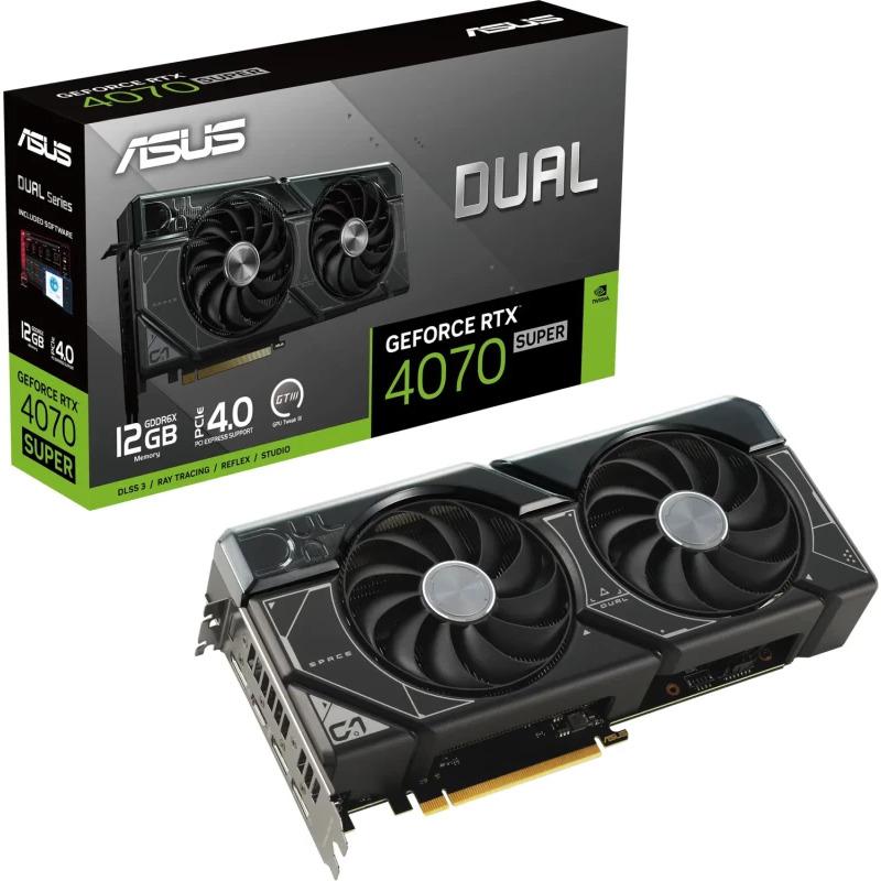 Placa video ASUS GeForce RTX 4070 SUPER DUAL 12GB GDDR6X 192-bit DLSS 3.0