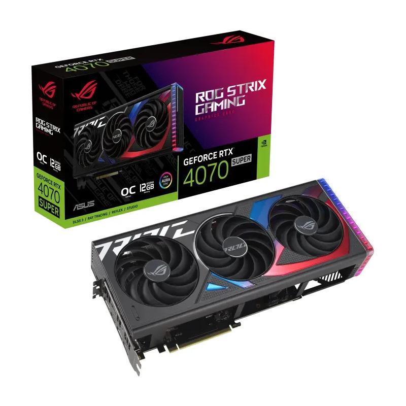 Placa Video ASUS GeForce RTX 4070 SUPER ROG STRIX OC 12GB GDDR6X 192-bit DLSS 3.0