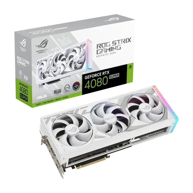 Placa Video ASUS GeForce RTX 4080 SUPER ROG STRIX White 16GB GDDR6X 256-bit DLSS 3.0