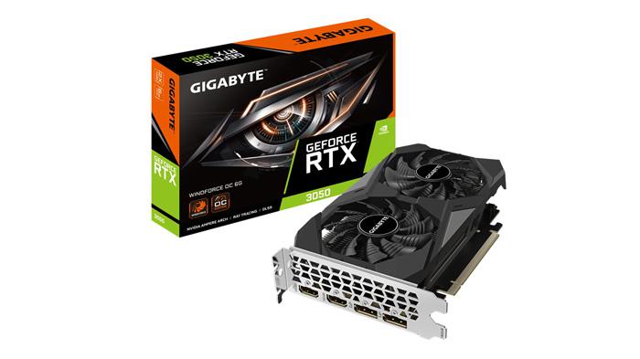 Placa Video GIGABYTE GEFORCE RTX 3050 WINDFORCE OC 6GB GDDR6 96 bit, 2x DP 2x HDMI