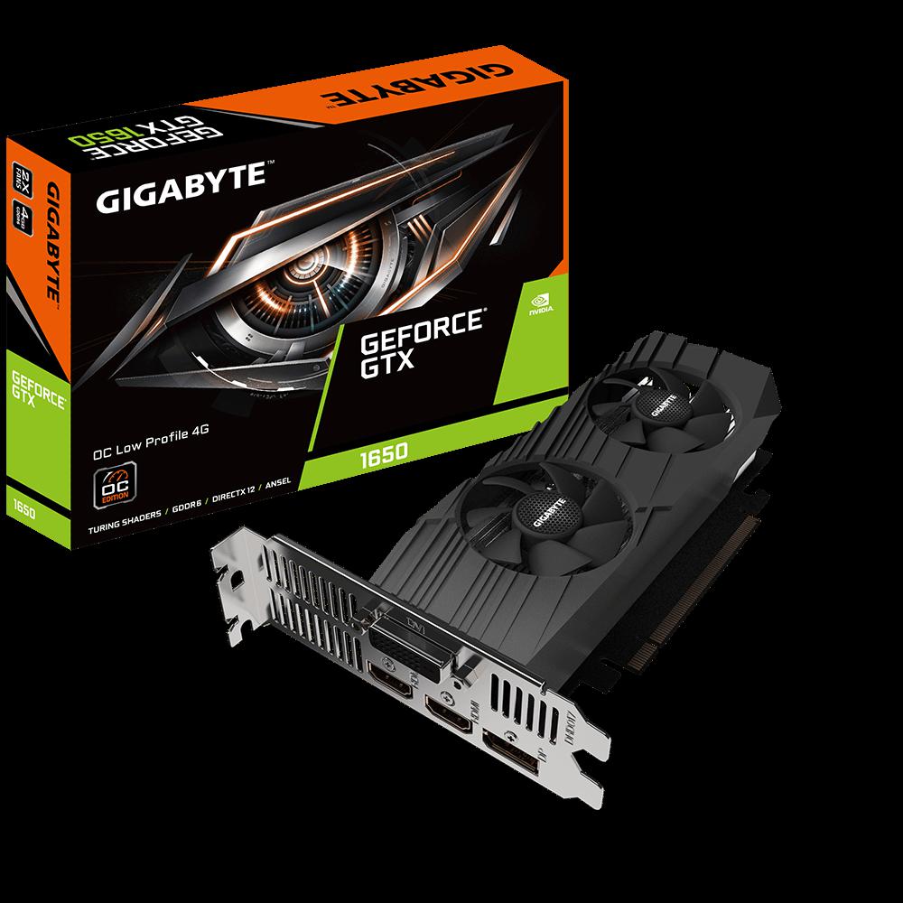 Placa video GIGABYTE GeForce GTX 1650 D6 OC Low Profile, 4GB GDDR6, 128-bit