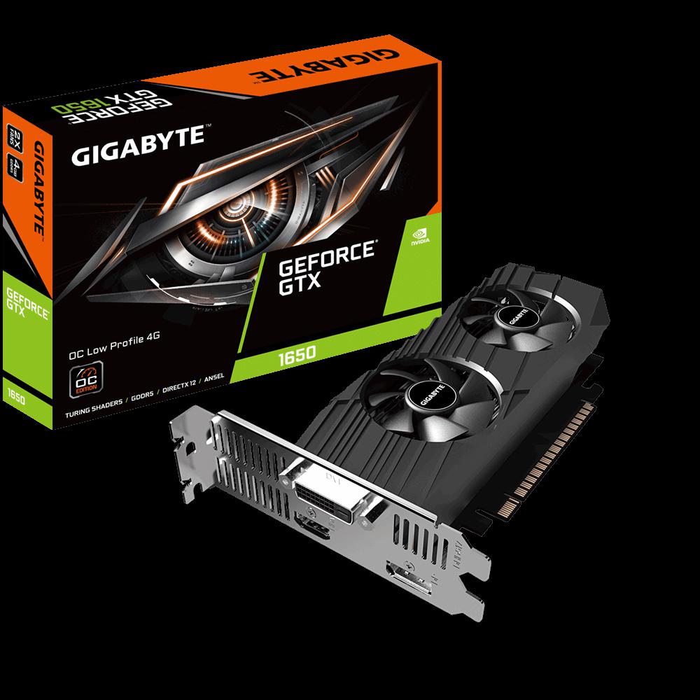 Placa video GIGABYTE GeForce GTX 1650 Low Profile OC, 4GB GDDR5, 128-bit