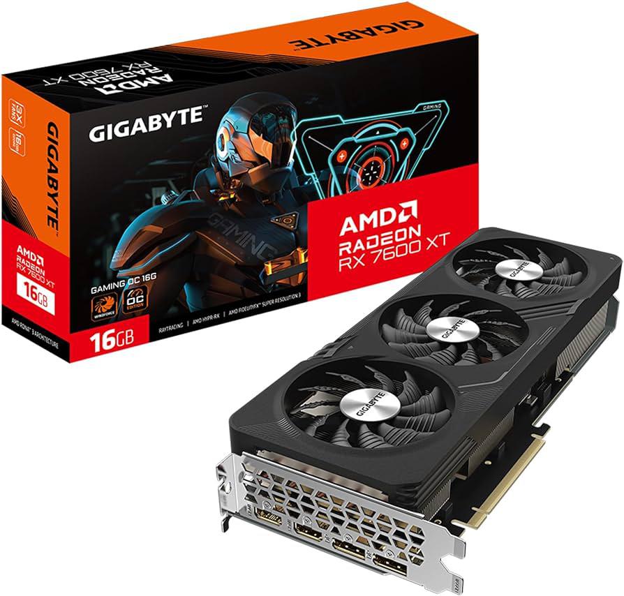 Placa Video GIGABYTE RADEON RX 7600 XT GAMING OC 16GB GDDR6 128 bit PCIE 4.0, 2x DP 2x HDMI