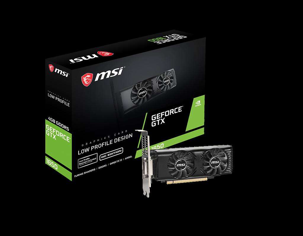 Placa video MSI GeForce GTX 1650 LP OC, 4GB GDDR5, 128-bit