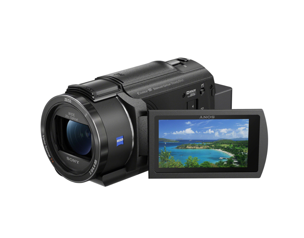 Camera Video Sony Action FDR-AX43A 4K, Senzor CMOS Exmor R®cuiluminaredin spate de tip 1/2,5 (7,20 mm), ZEISS Vario-Sonnar®T*,zoomoptic 20x ,rezolutie video: XAVC S 4K: 3840x2160/25p, 24p, XAVC SHD: 1920x1080/50p, 25p, 24p, AVCHD: 1920x1080/50p (PS), 25p (FX,FH), 24p(FX ,FH), 50i (FX,FH)