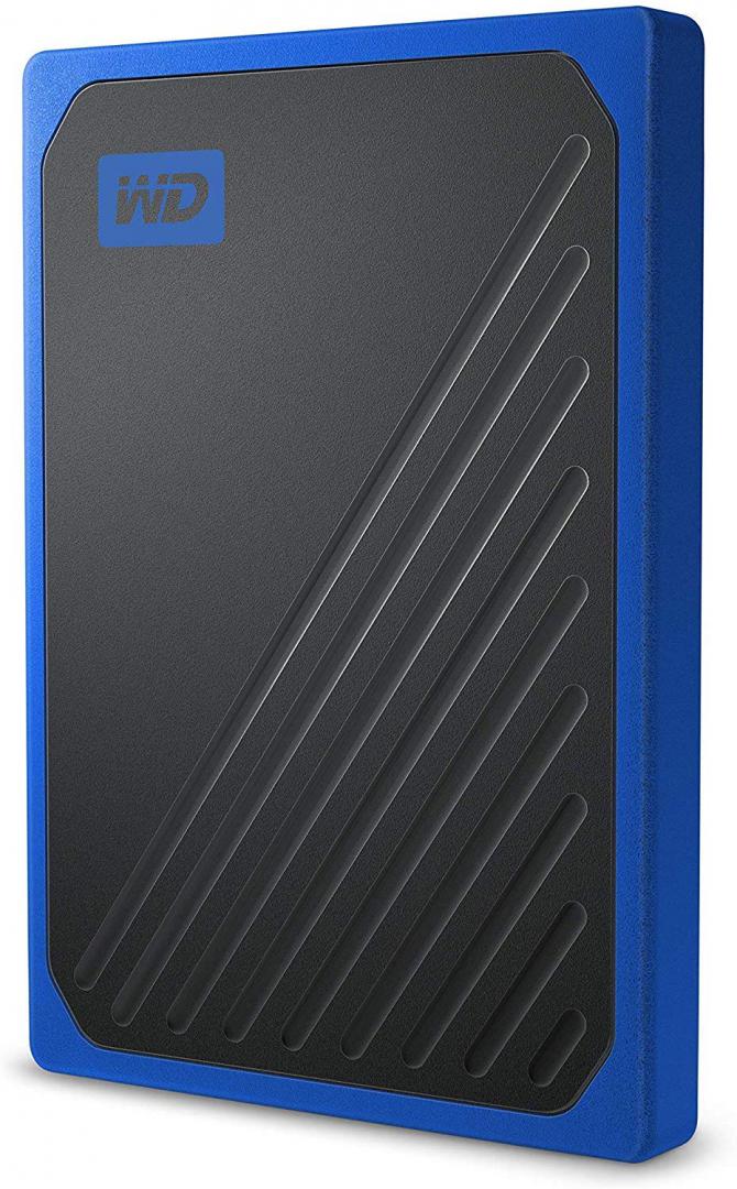 SSD Extern WD My Passport Go, 500GB, negru si albastru, USB 3.0