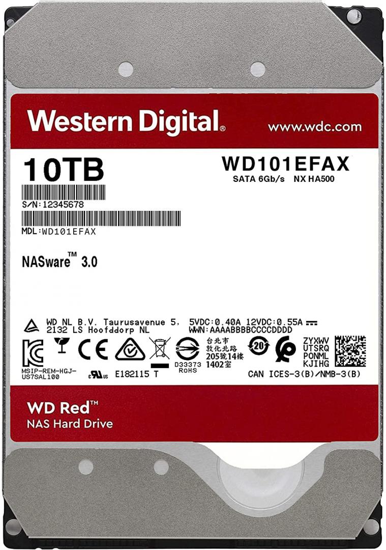 HDD WD Red NAS 10TB, 5400RPM, SATA III