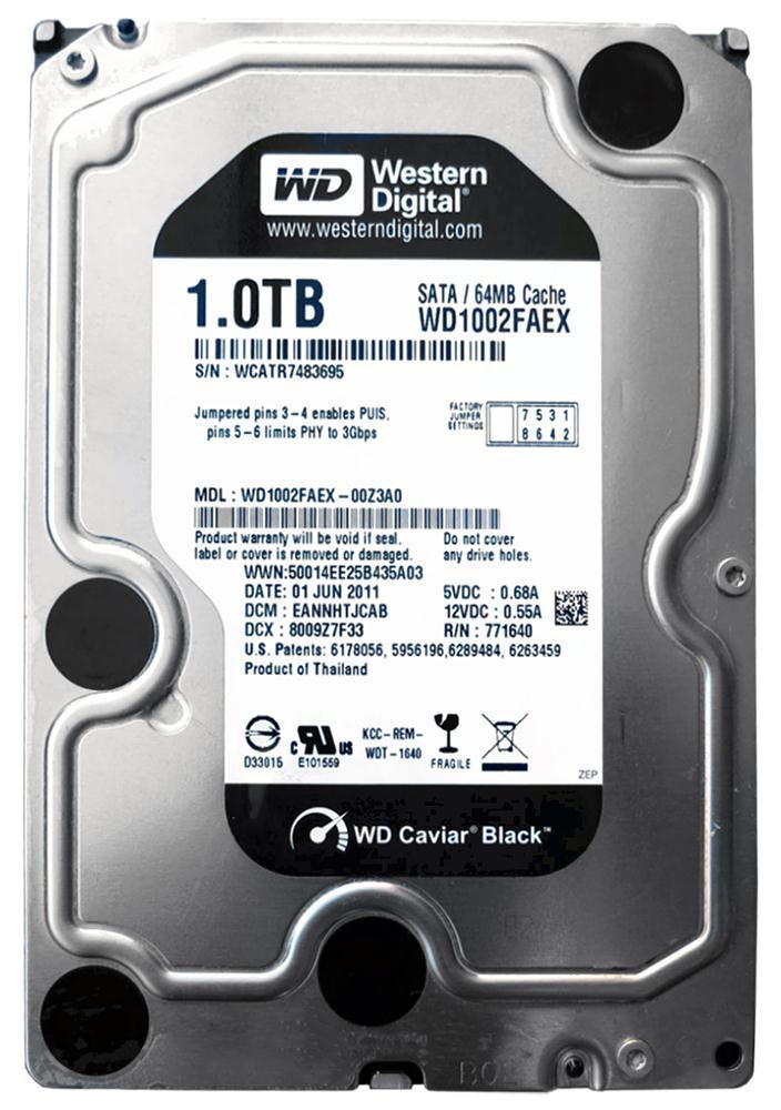 Hard disk WD   black 1TB , Serial ATA-III 7200 rpm, 64MB