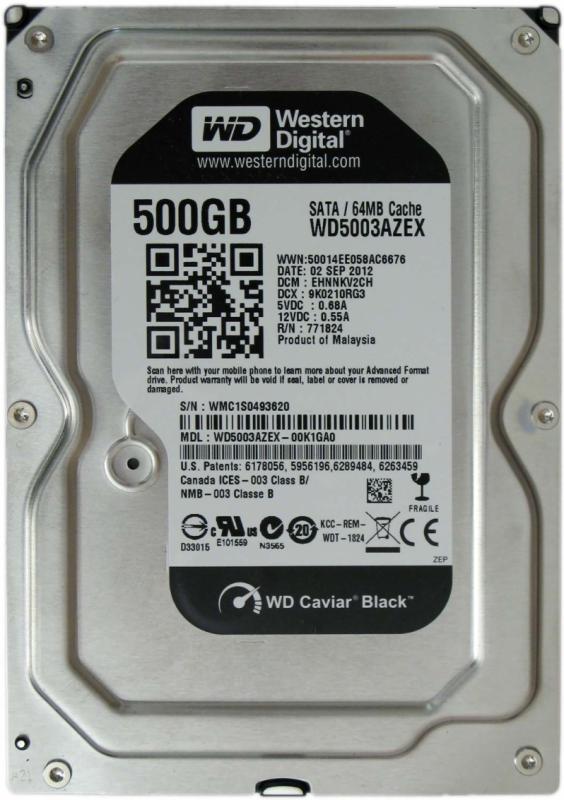HDD WD, 500GB, 7200RPM, SATA III