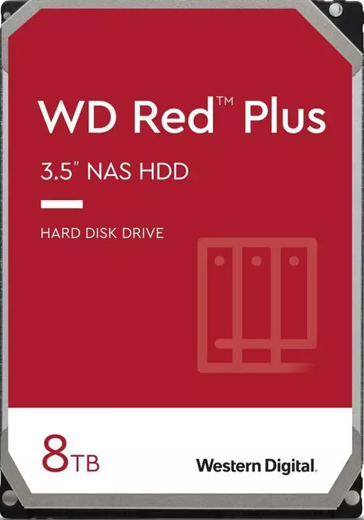 HDD intern WD 8TB SATA-III 5640RPM 256MB  Red Plus