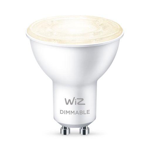 Bec LED inteligent WiZ Connected Dimmable, Wi-Fi, GU10, 4.9W (50W), 345 lm, lumina calda (2700K), dimabil, compatibil Google Assista nt/Alexa/Siri