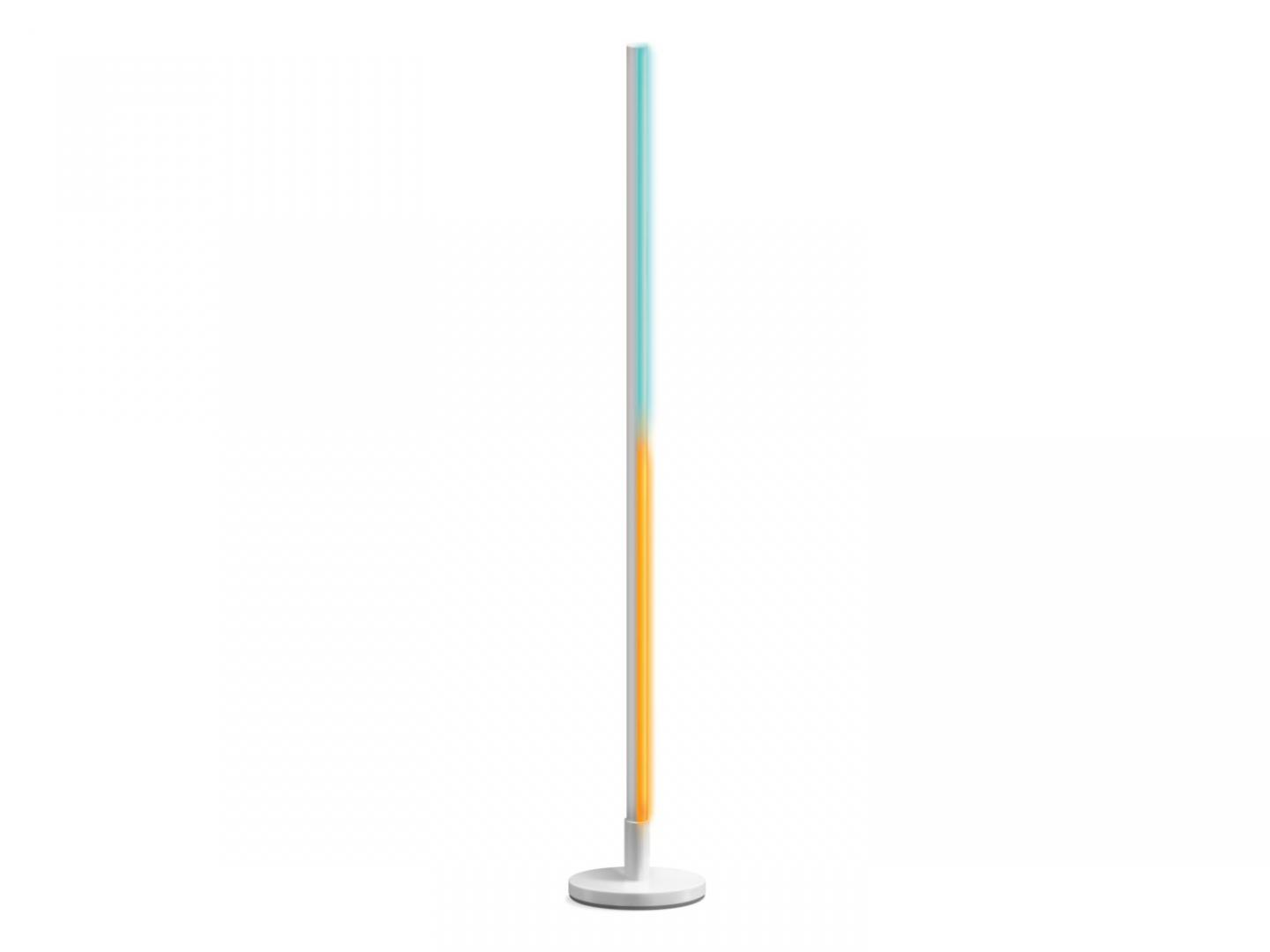 Lampadar LED RGB WiZ Pole Floor Light, Wi-Fi, control vocal, 13W, 1080 lm, lumina alba si color (2200-6500K), IP20, 150cm, Alb