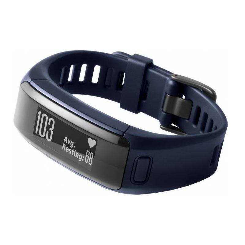 Bratara electronica fitness Garmin Vivosmart HR, display digital touchscreen OLED, functii : pedometru , senzor puls, calorii consumate, target zilnic, data si ora, notificari, mesaje SMS, monitorizare somn. Alerte si notificari prin vibratii, sincronizare automata cu smartphone- ul, Garmin Connect