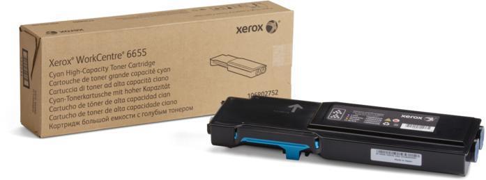 Toner Xerox 106R02752 cyan, capacitate 7.5k, pentru WorkCentre 6655.