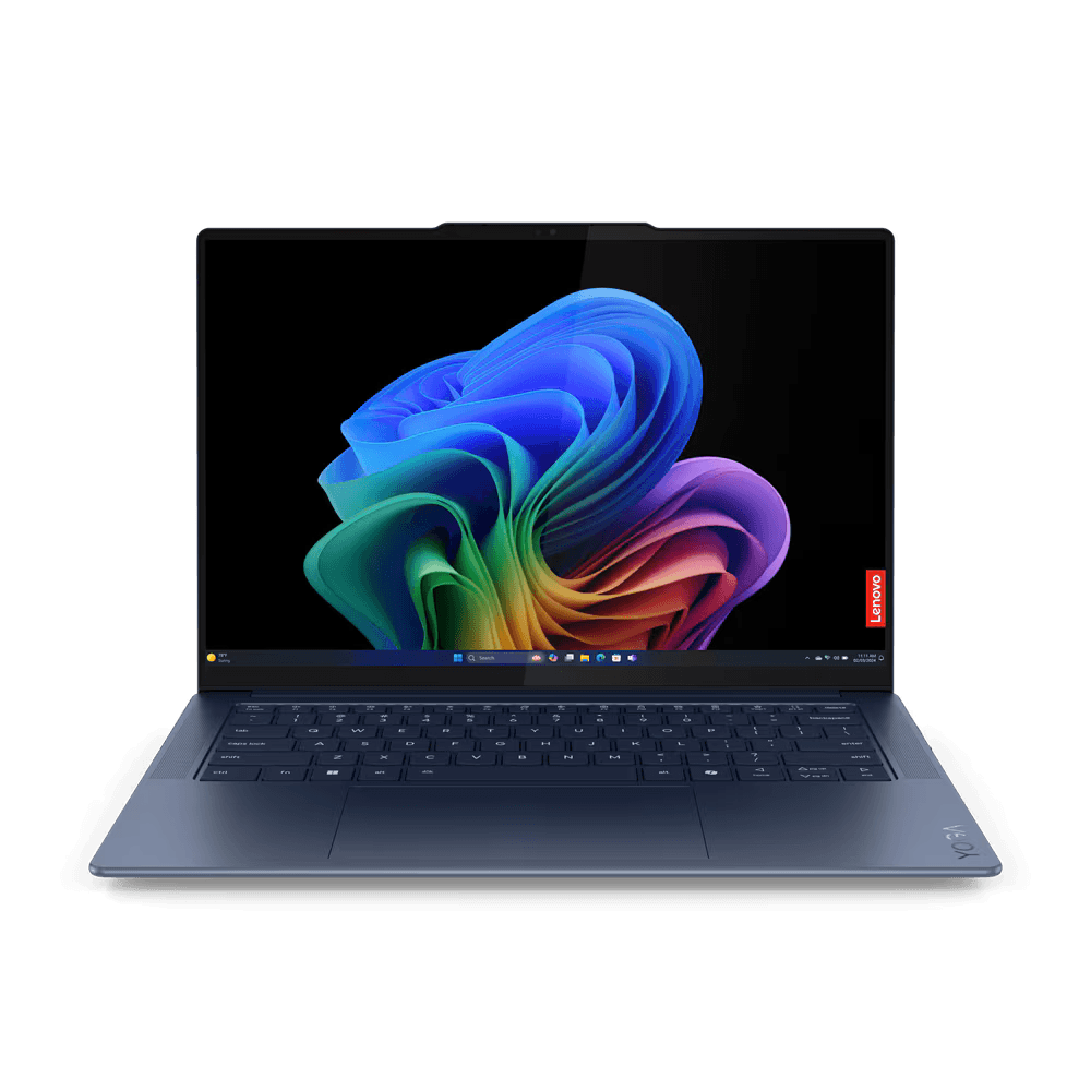 Laptop Lenovo Yoga Slim 7 14Q8X9, 14.5" 3K (2944x1840) OLED 1000nits (Peak) / 500nits (Typical), Glossy / Anti-fingerprint, 100% DCI-P3, 100% sRGB, 90Hz, Eyesafe®, Dolby Vision®, DisplayHDR™ True Black 600, Glass, Touch, Snapdragon® X Elite X1E-78-100, 12C / 12T, Max Turbo up to 3.4GHz, 42MB, video