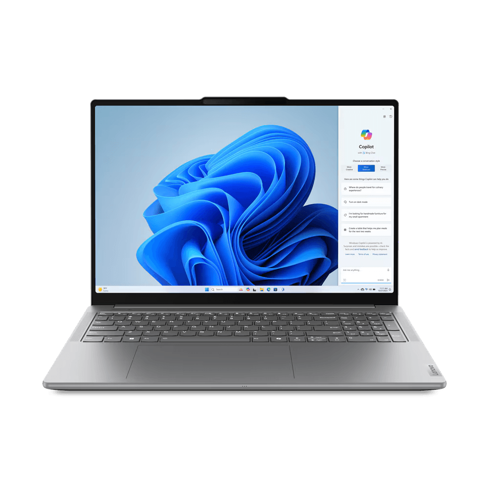 Laptop Lenovo Yoga Pro 9 16IMH9, 16" 3.2K (3200x2000) Mini LED 1,200nits Anti-glare, 100% P3, 100% Adobe® RGB, 100% sRGB, 165Hz, Eyesafe®, Dolby® Vision®, DisplayHDR™ 1000, TCON, Intel® Core™ Ultra 9 185H, 16C (6P + 8E + 2LPE) / 22T, Max Turbo up to 5.1GHz, 24MB, video NVIDIA® GeForce RTX™ 4060 8GB