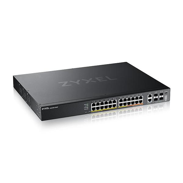 ZYXEL XGS2220-30HP, L3 Access Switch, 400W PoE, 16xPoE+/10xPoE++, 24x1G RJ45 2x10mG RJ45, 4x10G SFP+ Uplink, incl. 1 yr NebulaFlex Pro